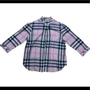 Burberry Pink Mid Sleeve Sheer Blouse